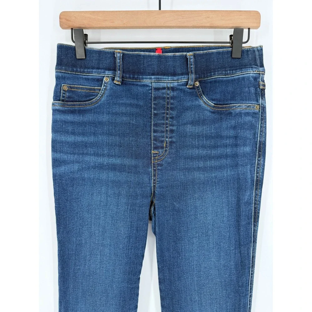 SPANX‎ RED TAG BOOTCUT TROUSER JEANS CLEAN INDIGO SMALL LONG TALL